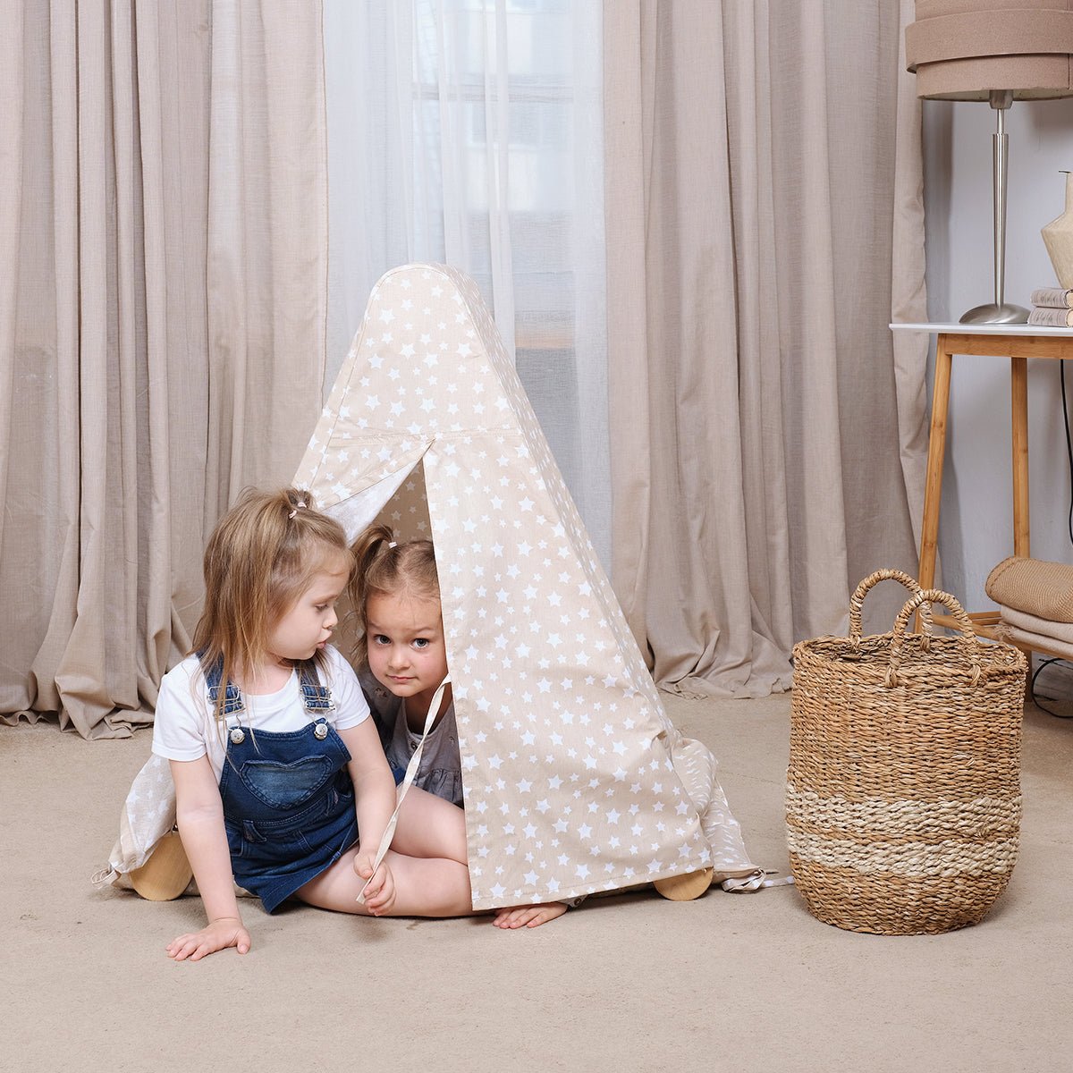 Play Tent Cover with Mat for Triangle Ladder-0