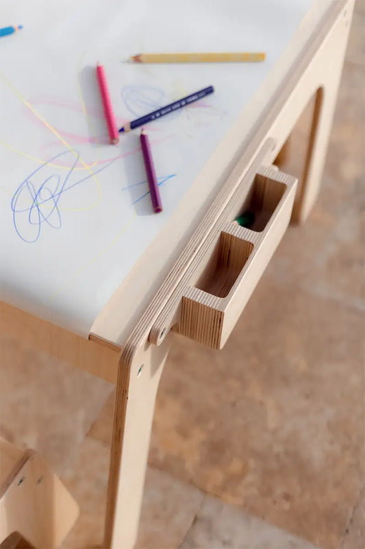 natural wooden table for kids Petinka